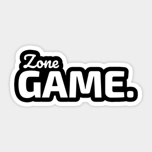 Zone Game Sticker